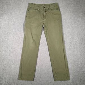 Arbor Collective Pants Mens 34x29 Green Straight‎ Fit Chino Casual Preppy Logo